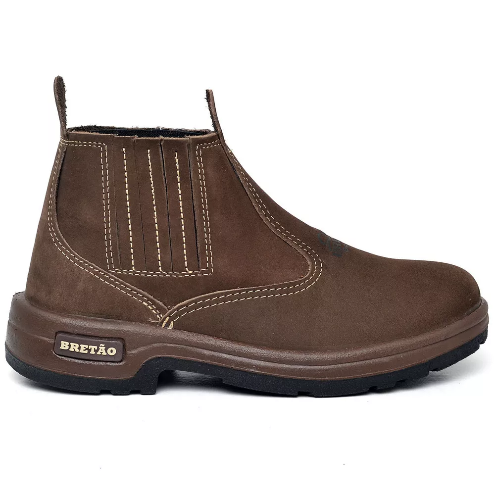 Botina Agrícola Masculina Couro Nobuck Petróleo - BRETÃO STORE