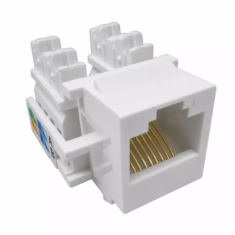 Tomada Keystone Conector Rede RJ45 CAT.5E Fêmea Branco | Broketto ...