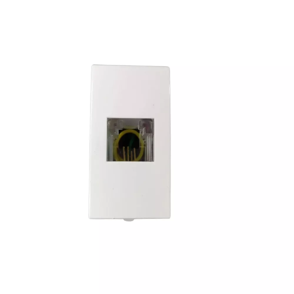 Módulo Tomada Telefone RJ11 4 Fios Branco Sleek Margirius | Broketto ...