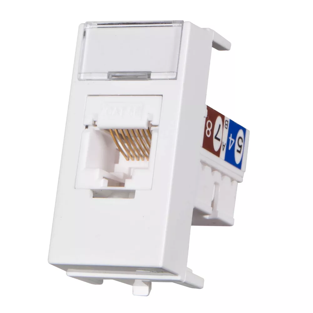 Módulo Tomada de Rede RJ45 CAT.5e Branco Infiniti Margirius | Broketto ...