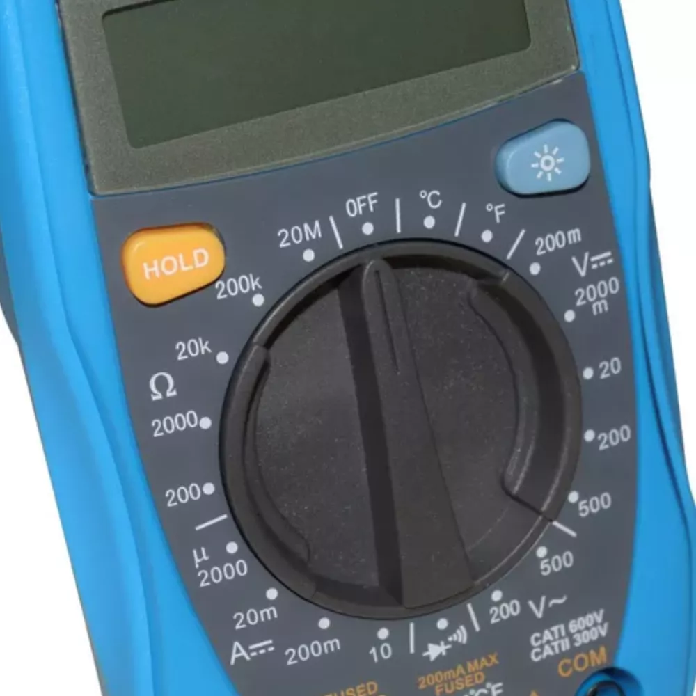 Multímetro Digital 20Mohms Temperatura Cat II Data Hold ET-1400 ...