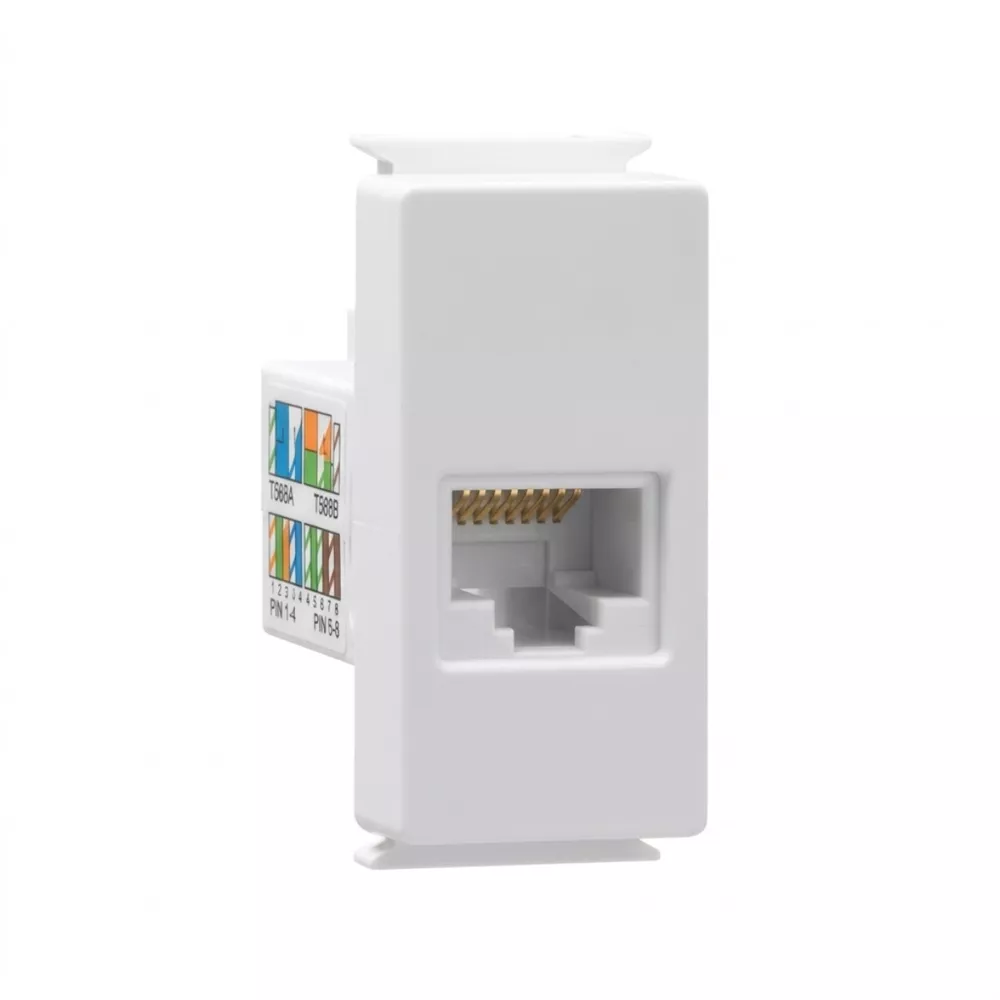 Módulo Tomada de Rede RJ45 CAT.6 Branco Aria Tramontina | Broketto ...