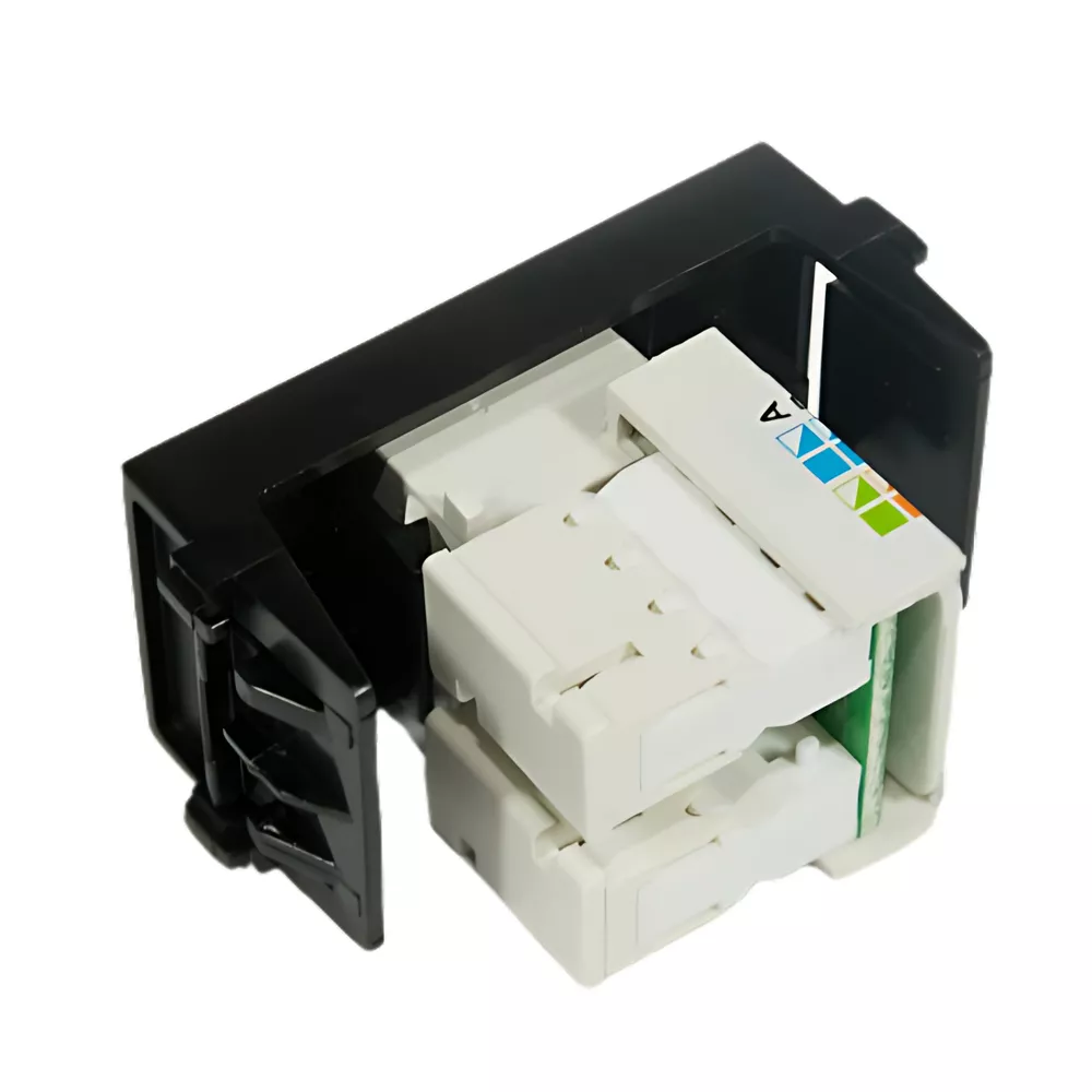 Módulo Tomada de Rede RJ45 CAT.5e Preto Refinatto Weg | Broketto ...