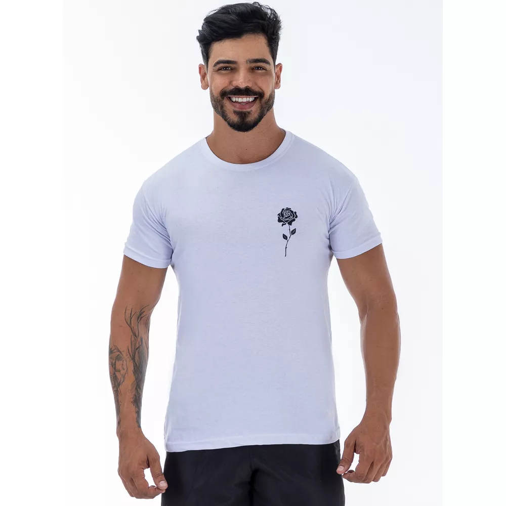 Torne-se único: Camiseta Floral Rosa Masculina - Delicadeza e
