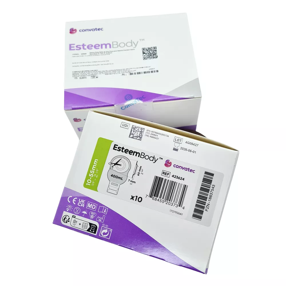 Esteem Body Bolsa Colostomia Ileostomia Profundidade 7mm Drenável