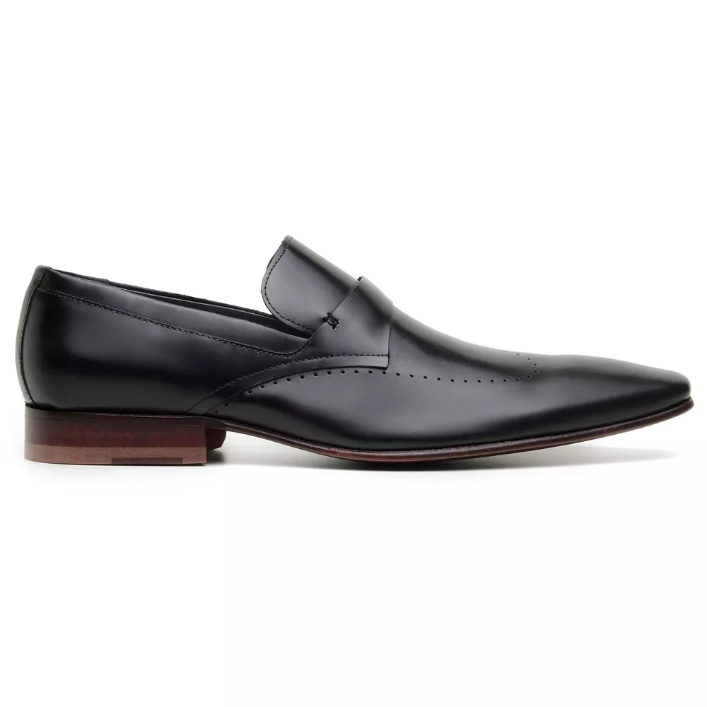 Sapato Social Loafer Armani Marinho Preto | DGalloni