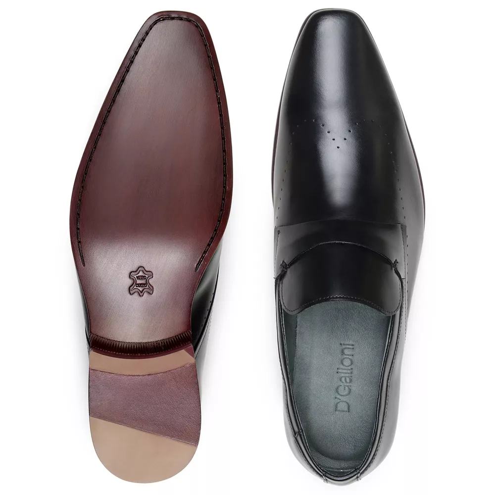 Sapato Social Loafer Armani Marinho Preto | DGalloni