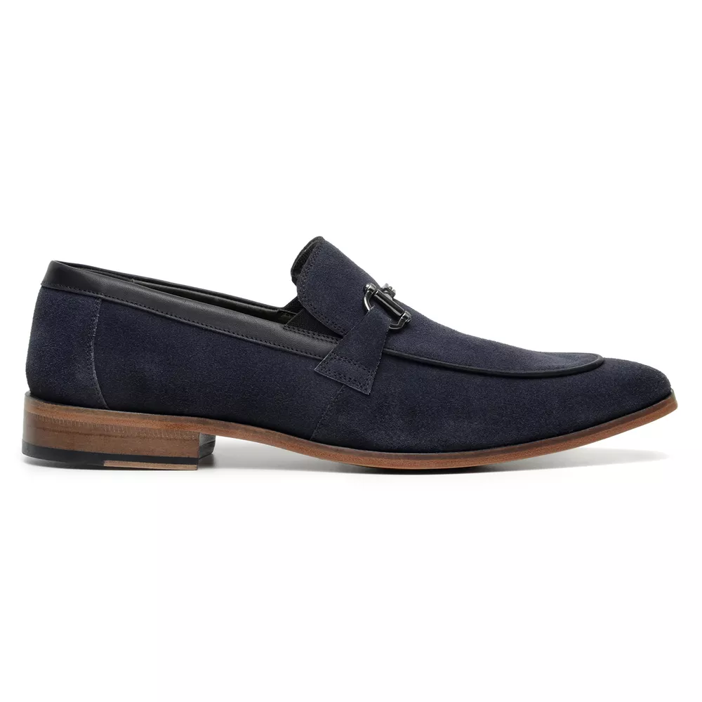 Sapato Social Loafer Marchiori Camurça Marinho | DGalloni