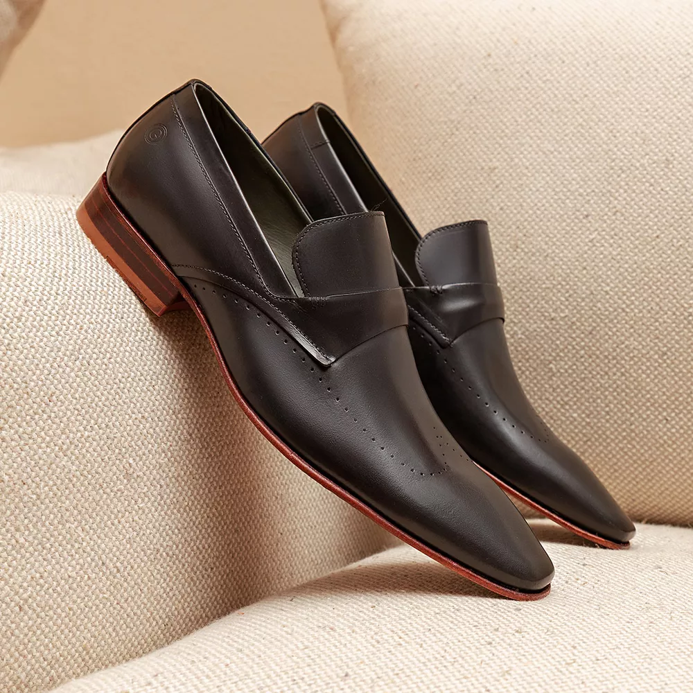 Sapato Social Loafer Armani Marinho Preto | DGalloni
