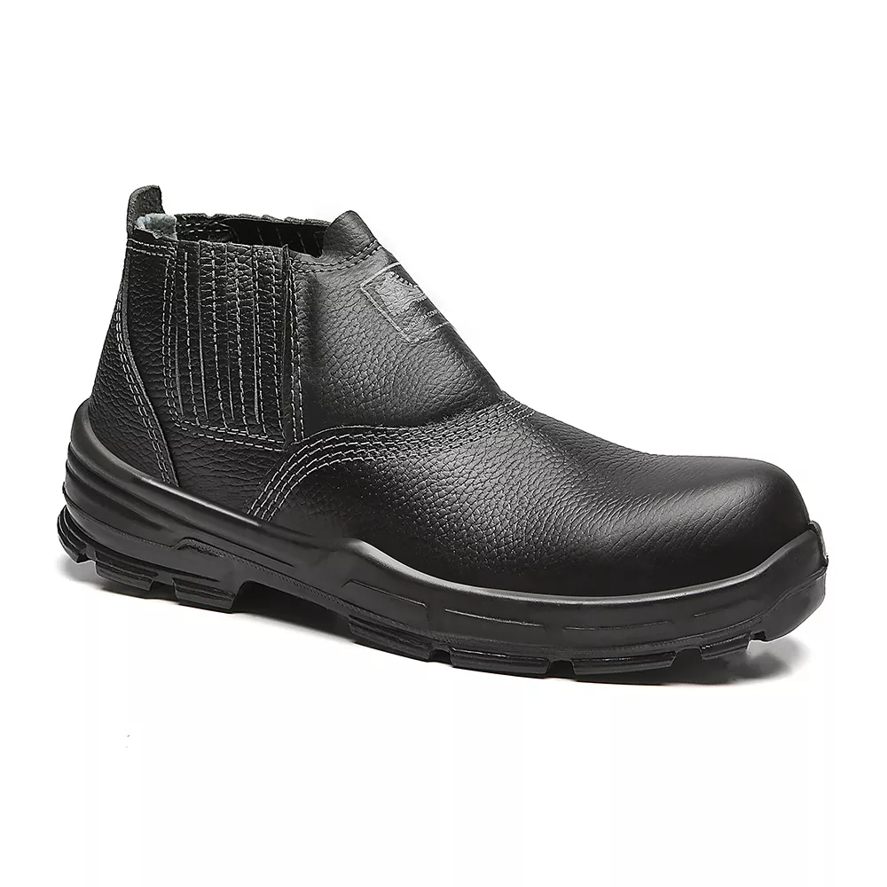 BOTINA PRETA ELASTICO COURO BICO COMPOSITE PU BIDENSIDADE | FUJIWARA