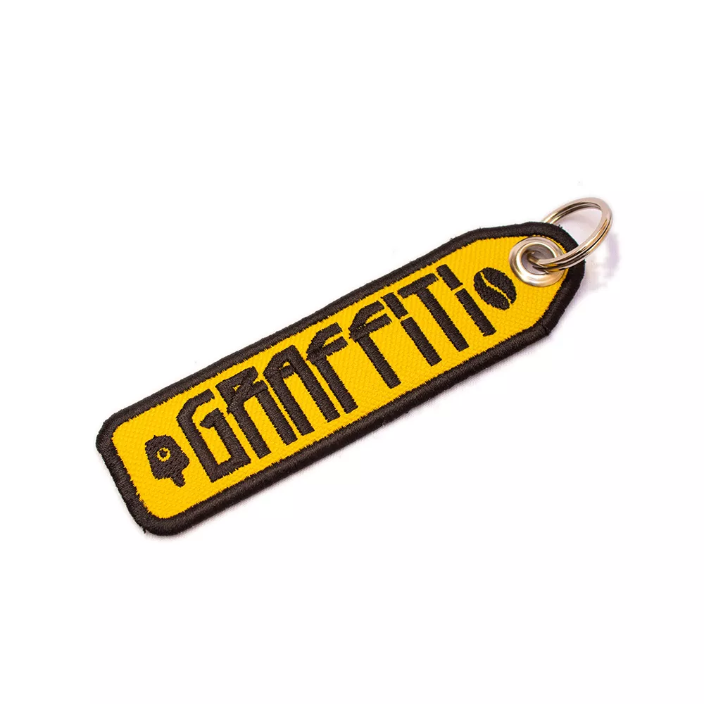 Chaveiro Graffiti com Café - Amarelo