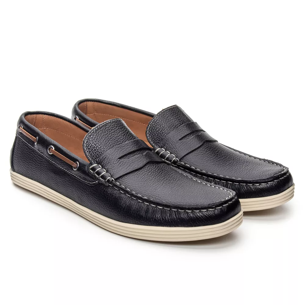 Mocassim Sider Preto 2582 | JACOMETTI