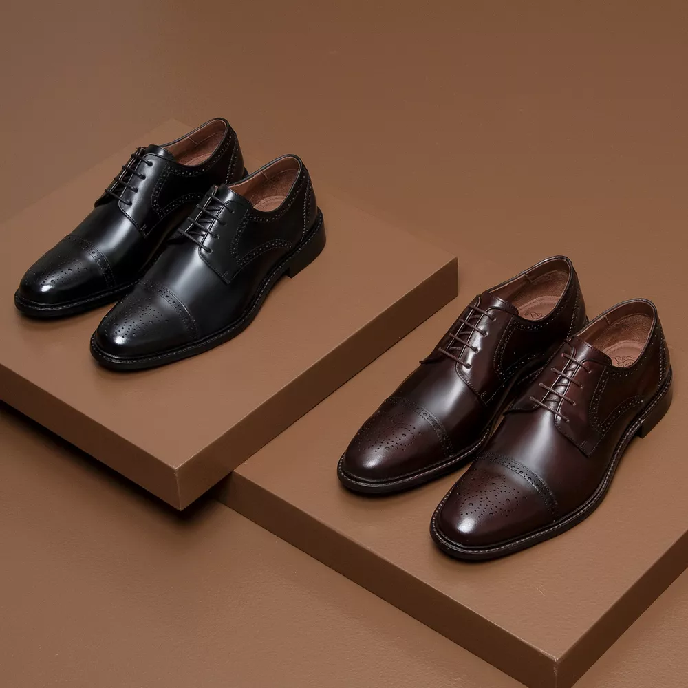 Sapato Derby Brogue Treviso Café | JACOMETTI