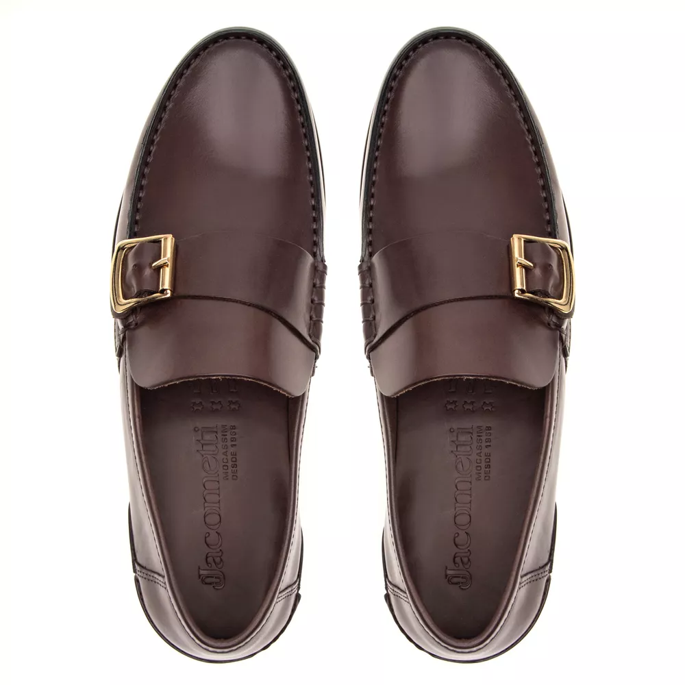 Mocassim Argentino Masculino LF02 Café | JACOMETTI