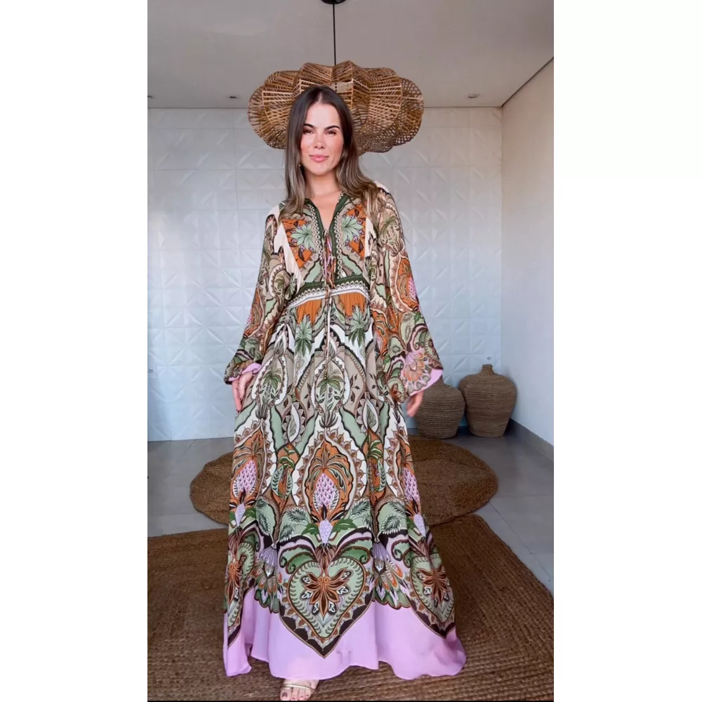 Vestido Longo Odara Estampado