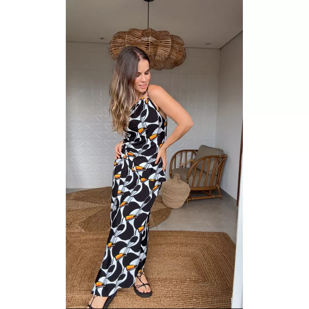 Vestido Ombro Copatucano Estampado