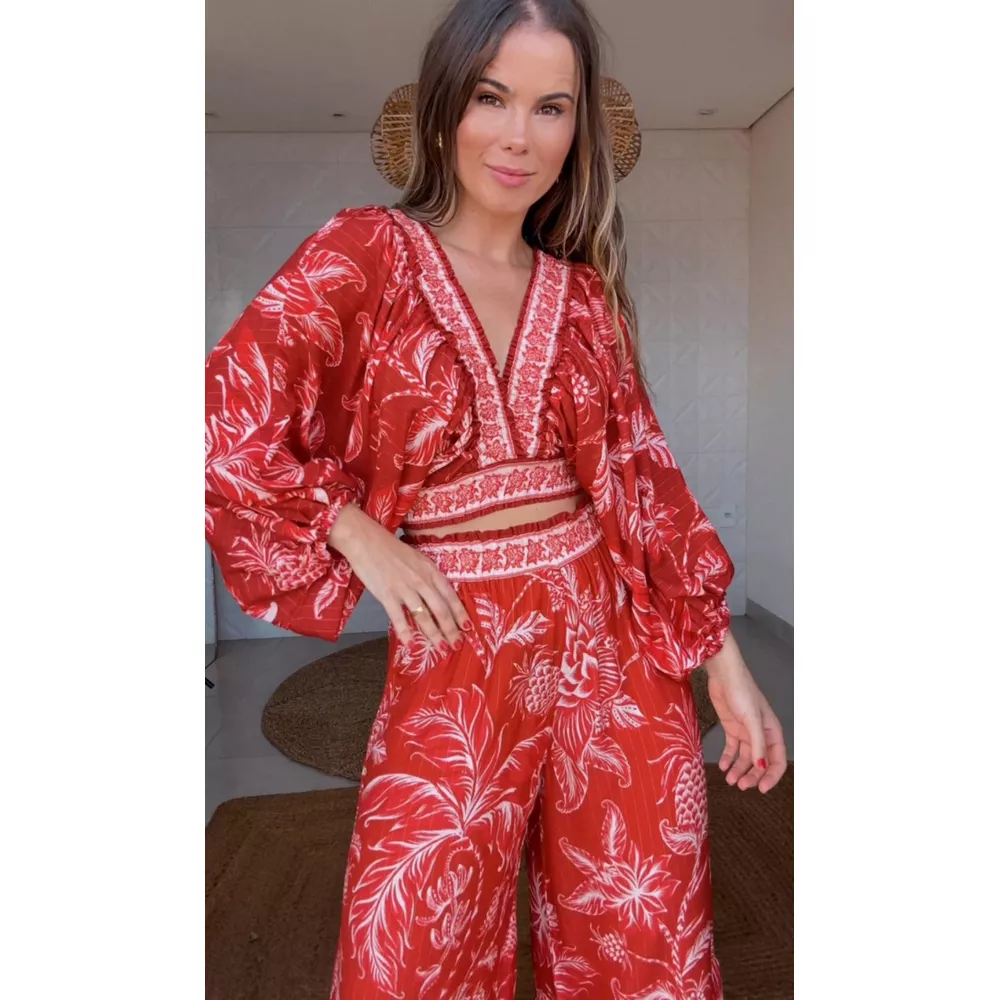 Blusa Franzida Amalfi Estampado