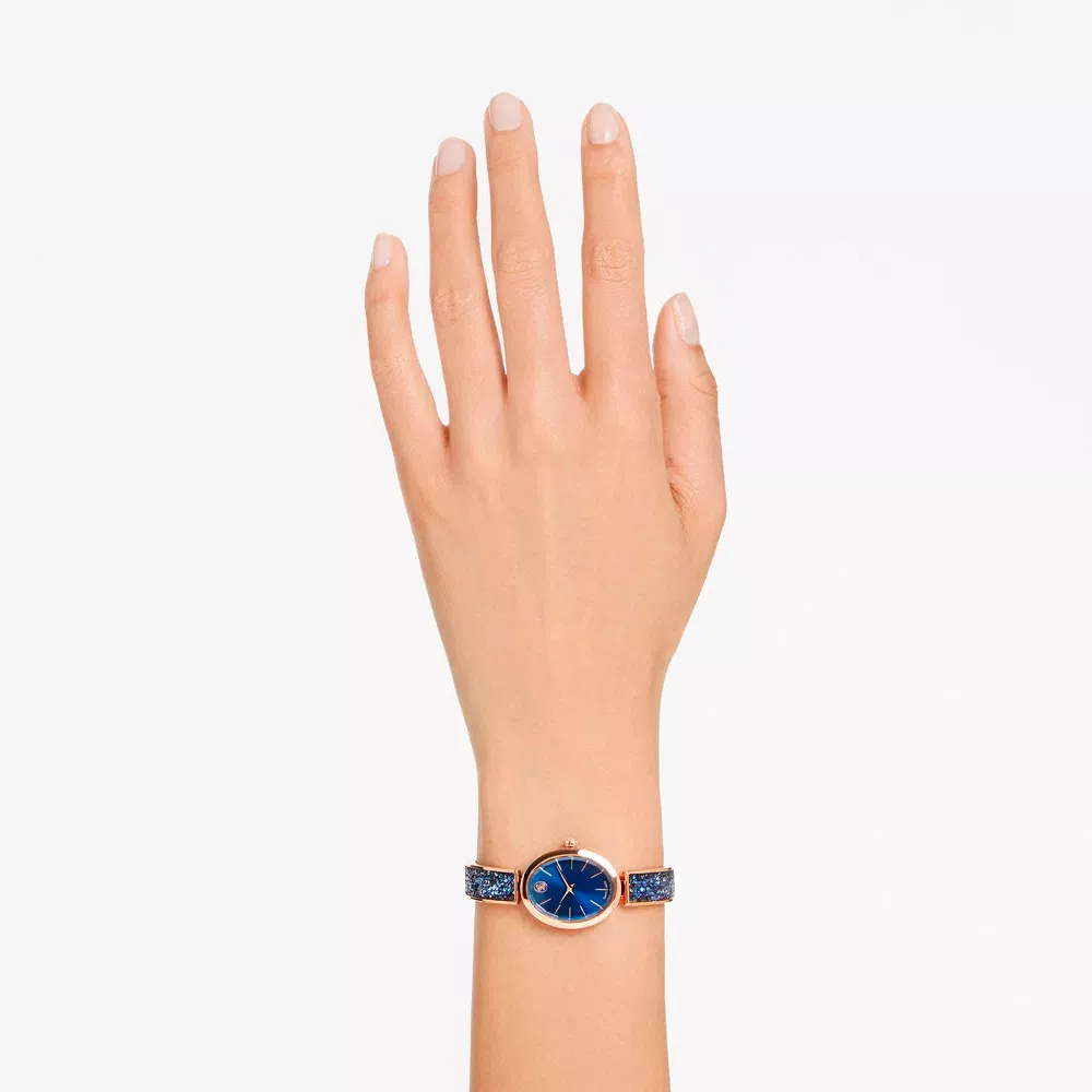 Relógio Swarovski Crystal Rock Oval Azul