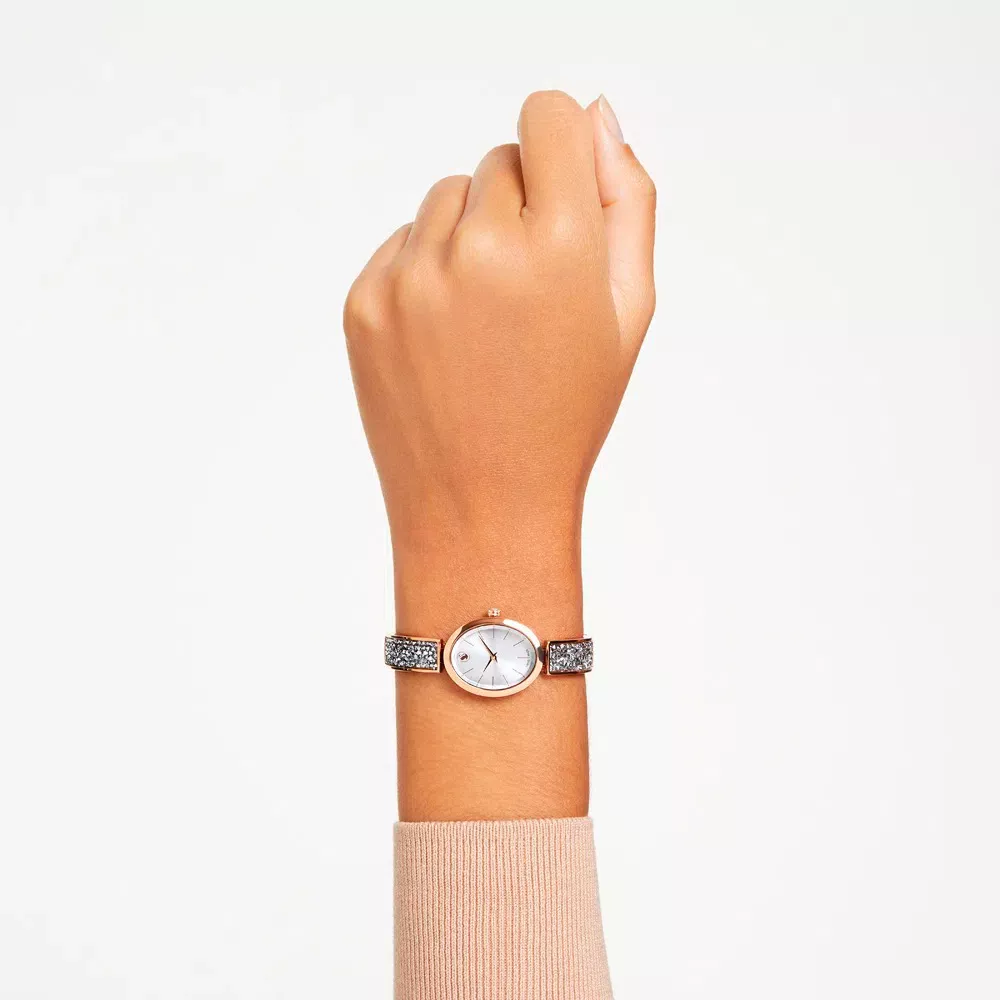 Relógio Swarovski Crystal Rock Oval Rosé Gold