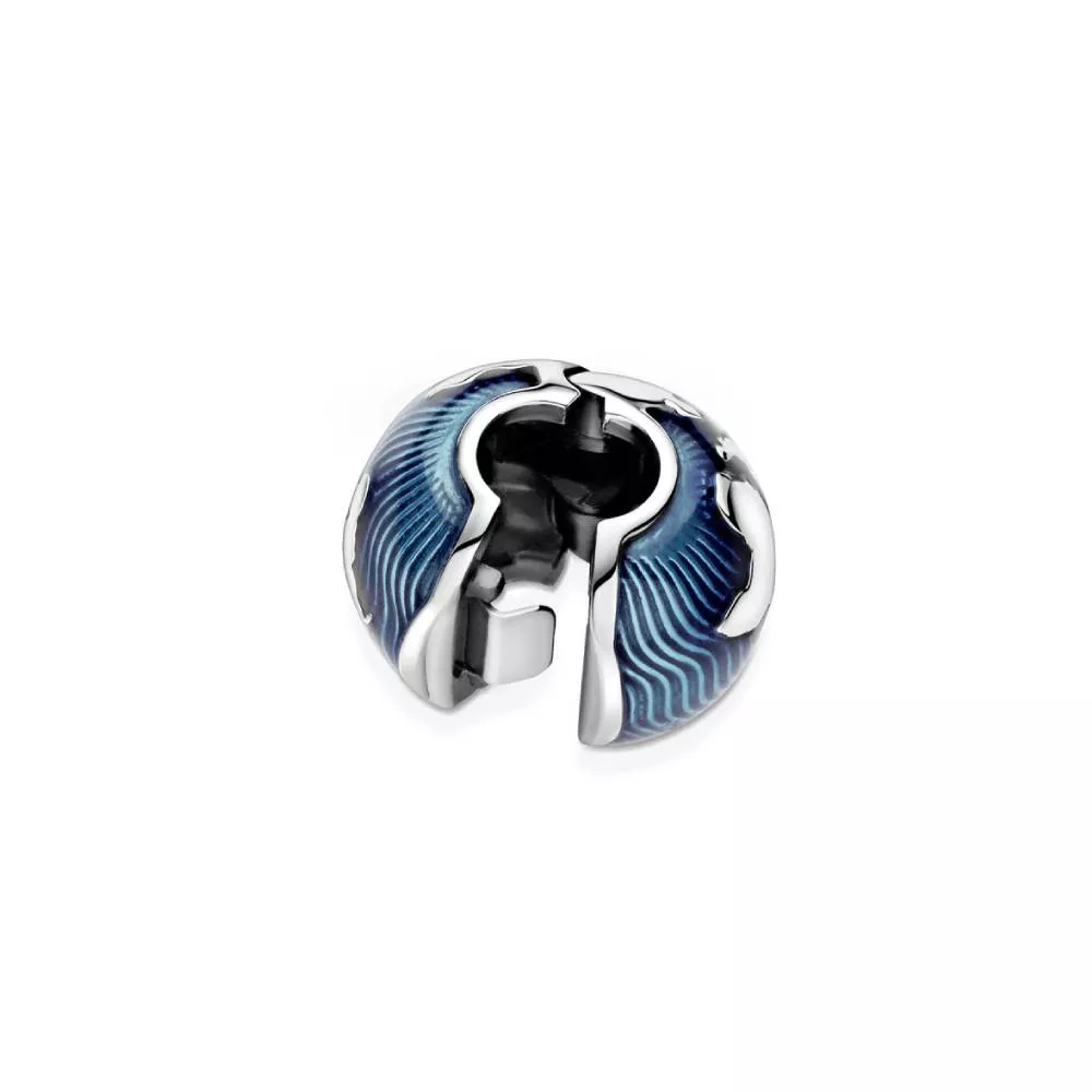Charm Pandora Com Clip Planeta Azul