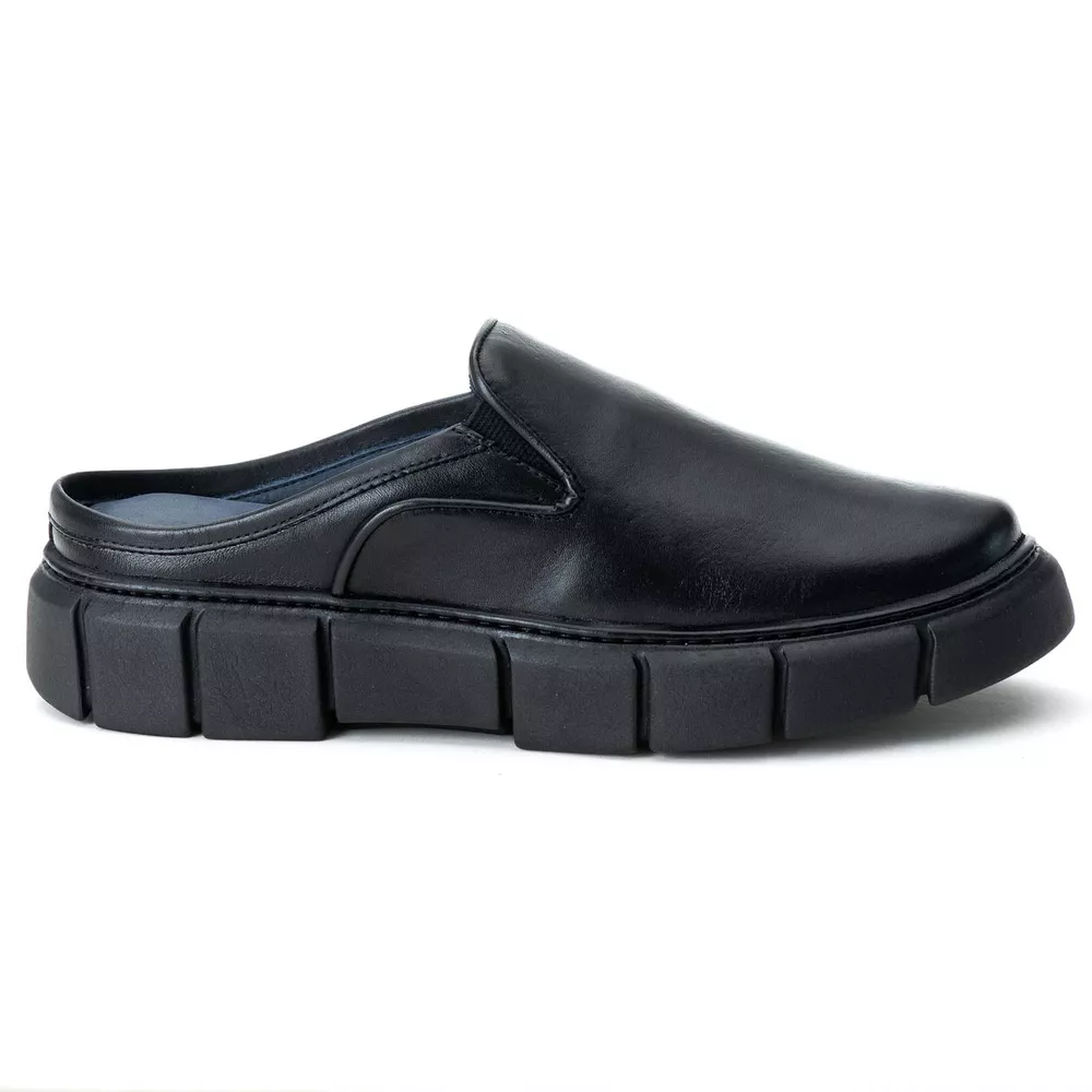 Mule Masculino De Couro Bangkok Preto | Private Label