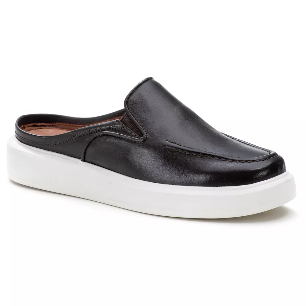 Sapato Masculino Casual Mule Comfort Café