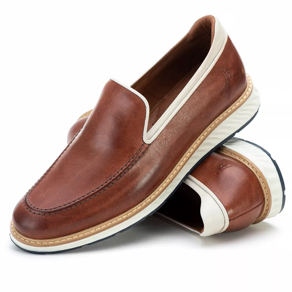 Sapato Masculino Elite Couro Premium Comfort Mouro