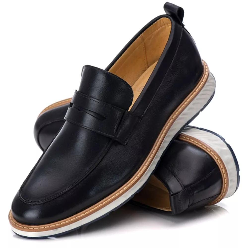  Loafer Elite Couro Premium Preto - Private Label