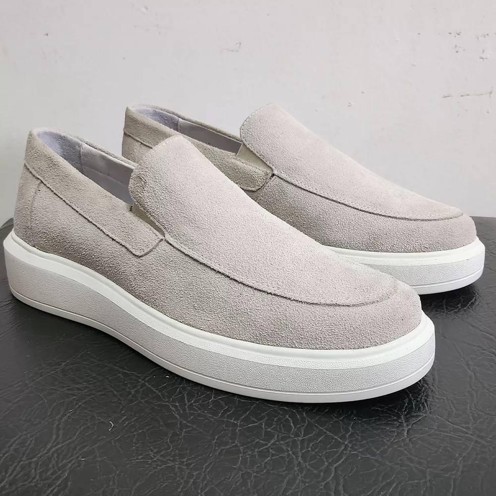 Slip On Masculino Em Couro Milano Areia | Private Label