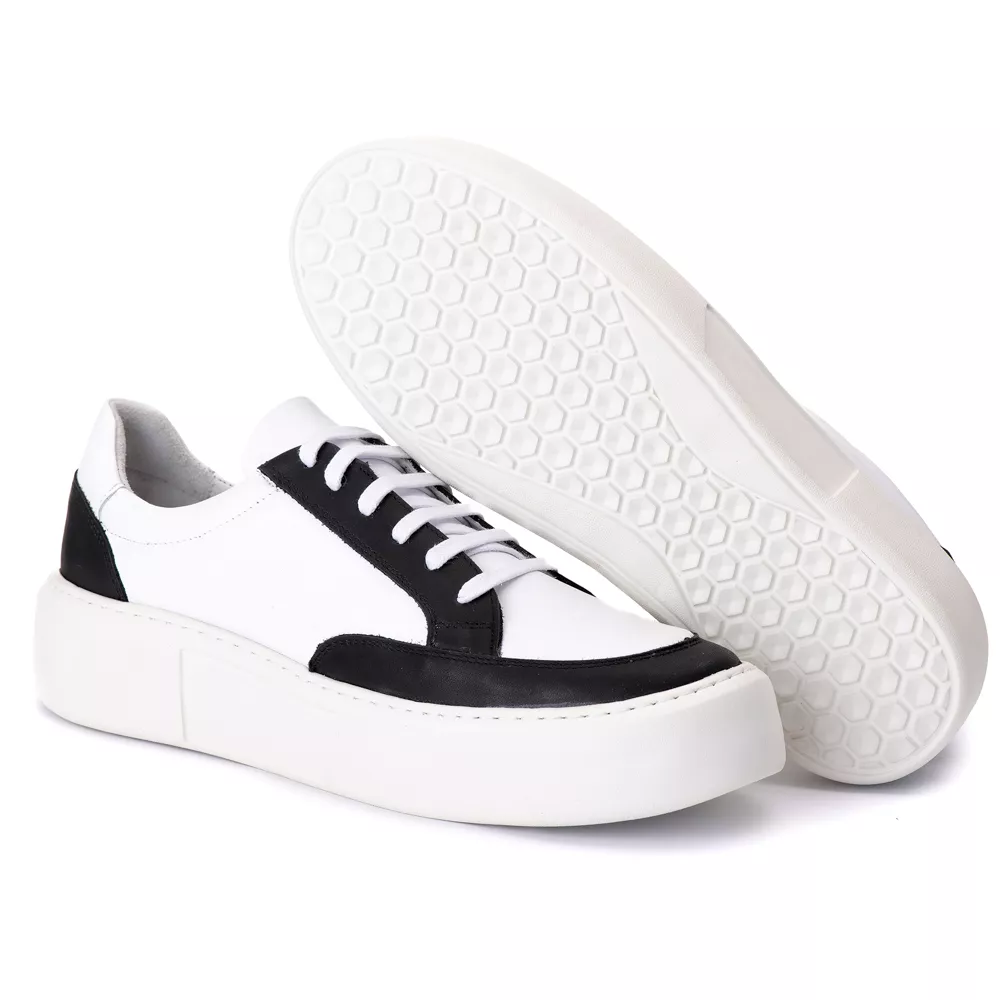 Sapato Sneaker Masculino Couro Legítimo Comfort Branco Everest