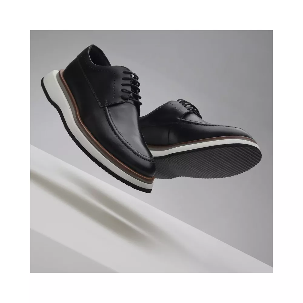 Sapato Loafer Masculino Couro Legítimo Casual Preto Sola Toronto