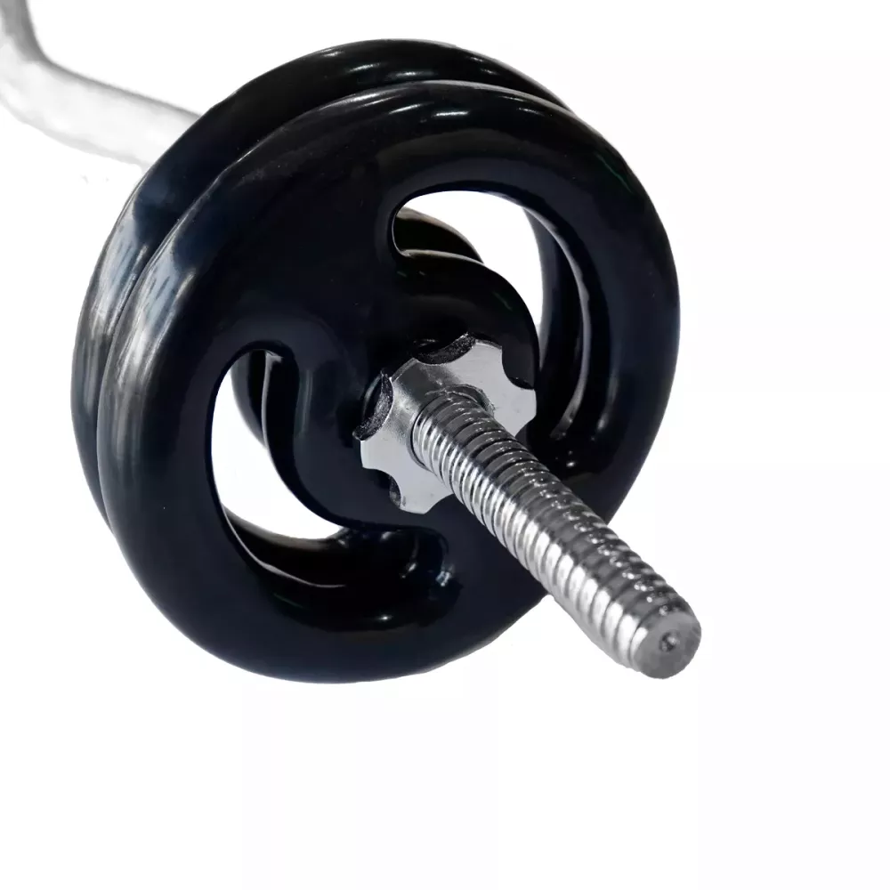Barra W Musculação Maciça e Cromada com Rosca 120cm - Consport 