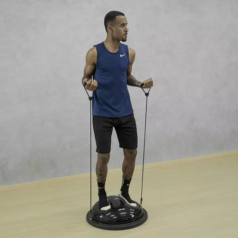 Bola Bosu de Equilíbrio Profissional - Preta - Consport
