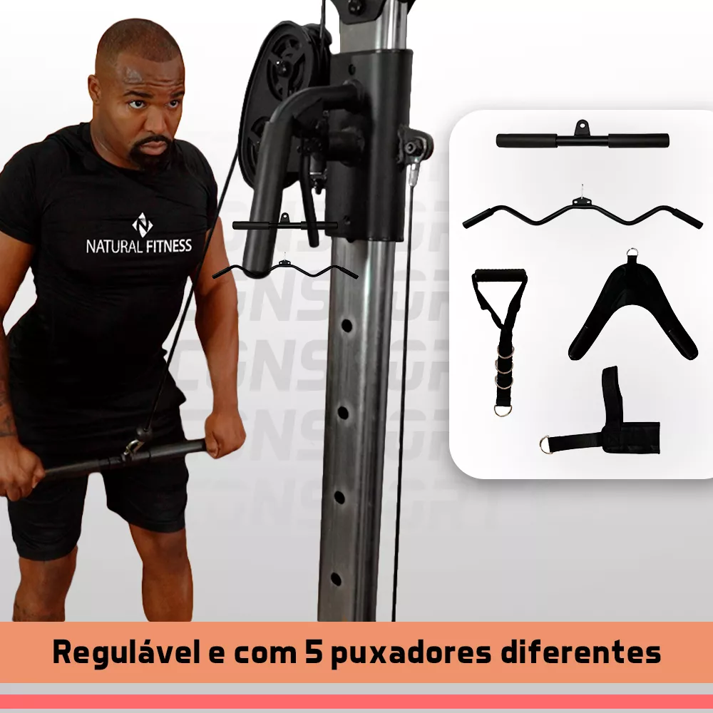 Estação de Musculação Elite Consport Aparelho Multifuncional para Academia e Studio Treino Completo
