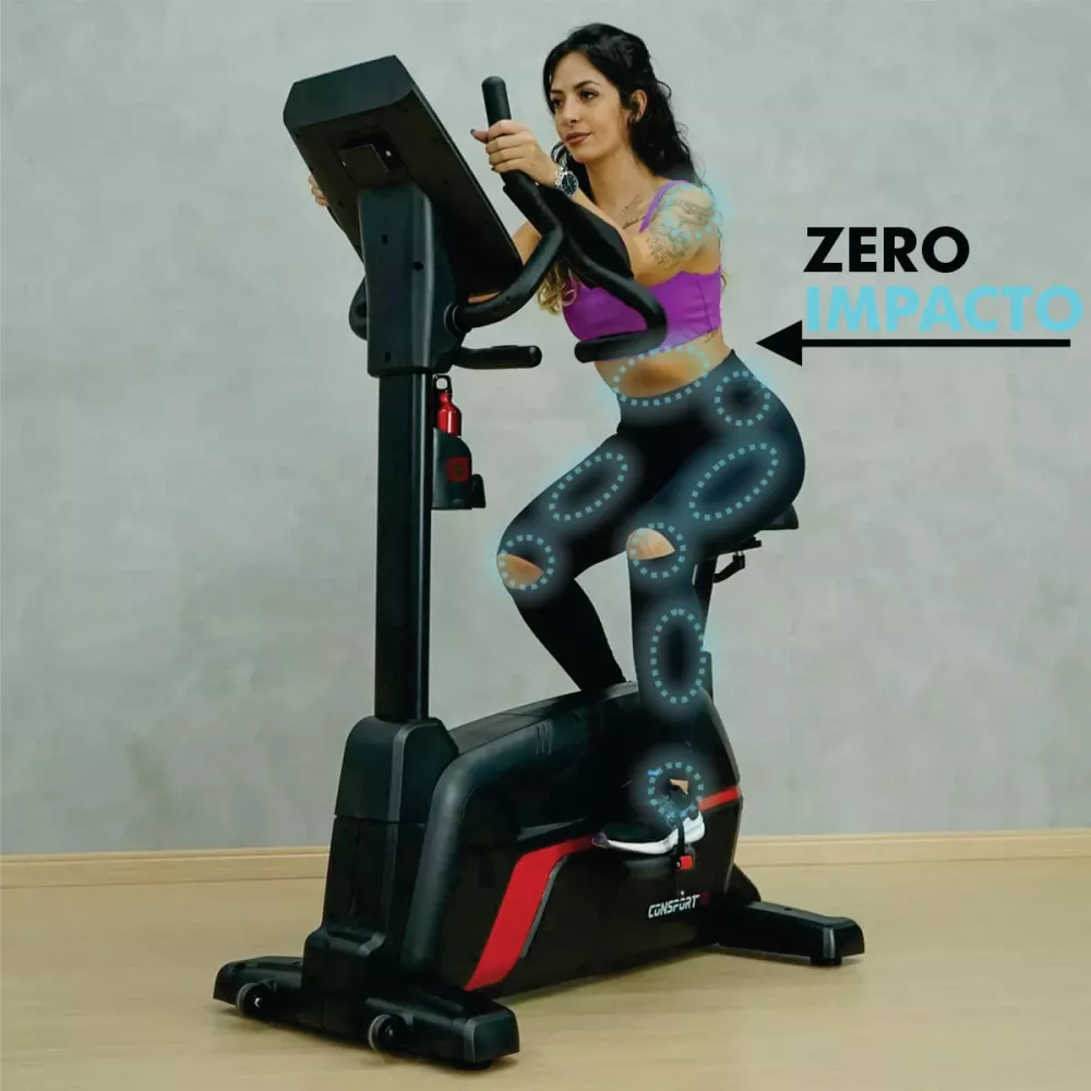 Bicicleta Vertical Profissional Ergométrica V-3000 - Consport