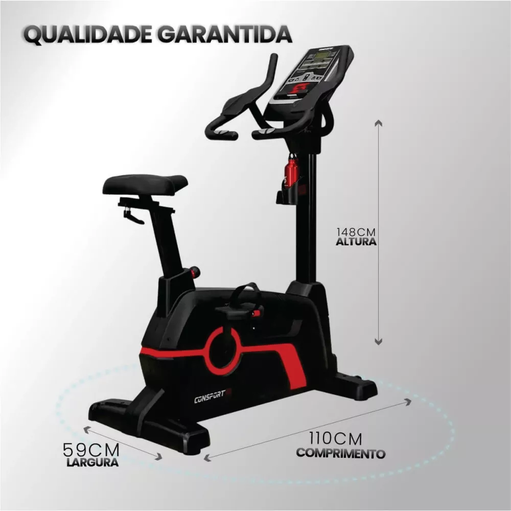 Bicicleta Vertical Profissional Ergométrica V-3000 - Consport