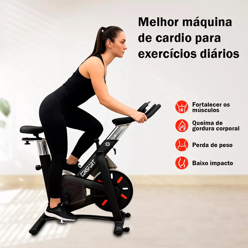 Bicicleta Spinning S-350 Smart – Consport | Treino Personalizado, Queima de Calorias e Fitness