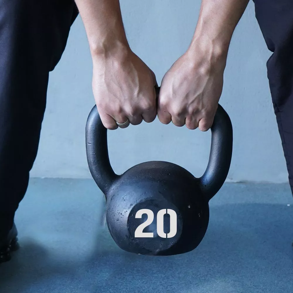 Kettlebell Pintado 20kg Consport em Ferro Fundido com Alça