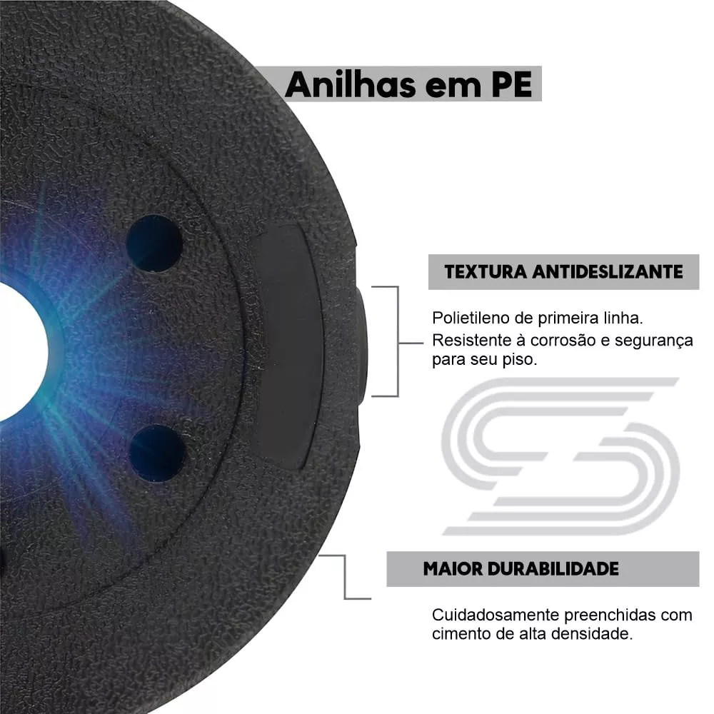 Kit 6 em 1 - Dumbbells, Barras e Kettlebell