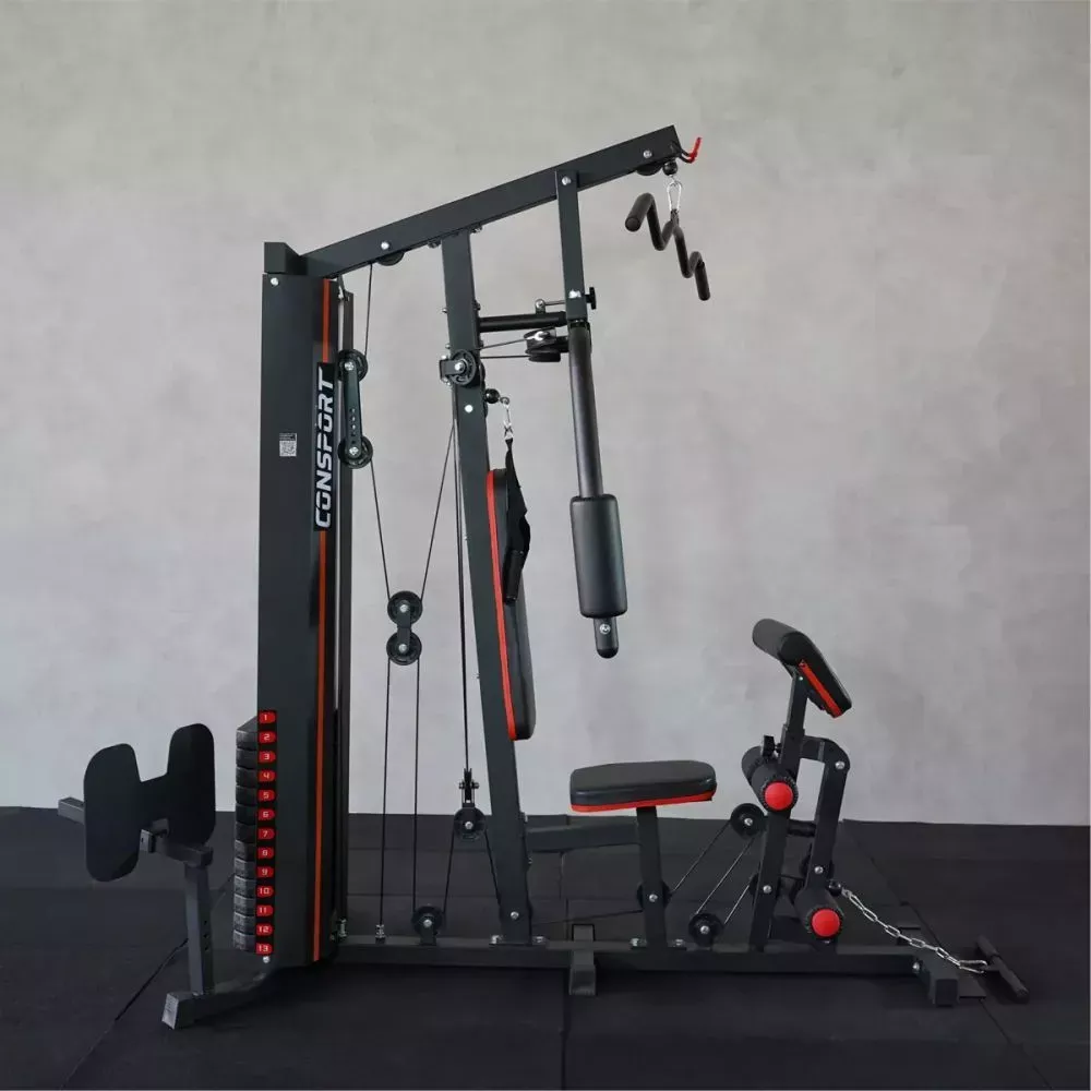 BLACK FRIDAY Estação de Musculação Fit Consport – Multifuncional com Torre de Peso de 80kg para Casa e Studio