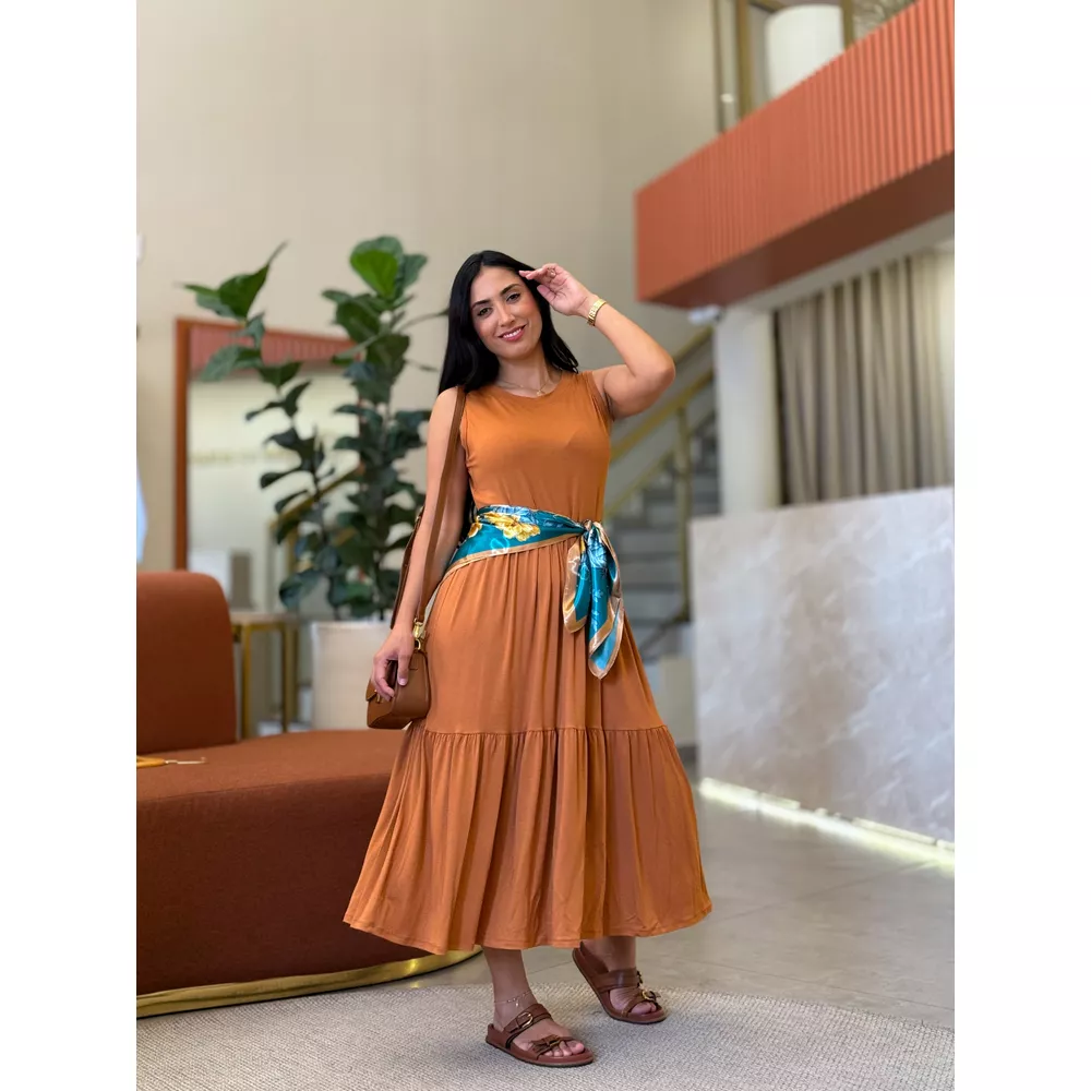 Vestido Ester Caramelo