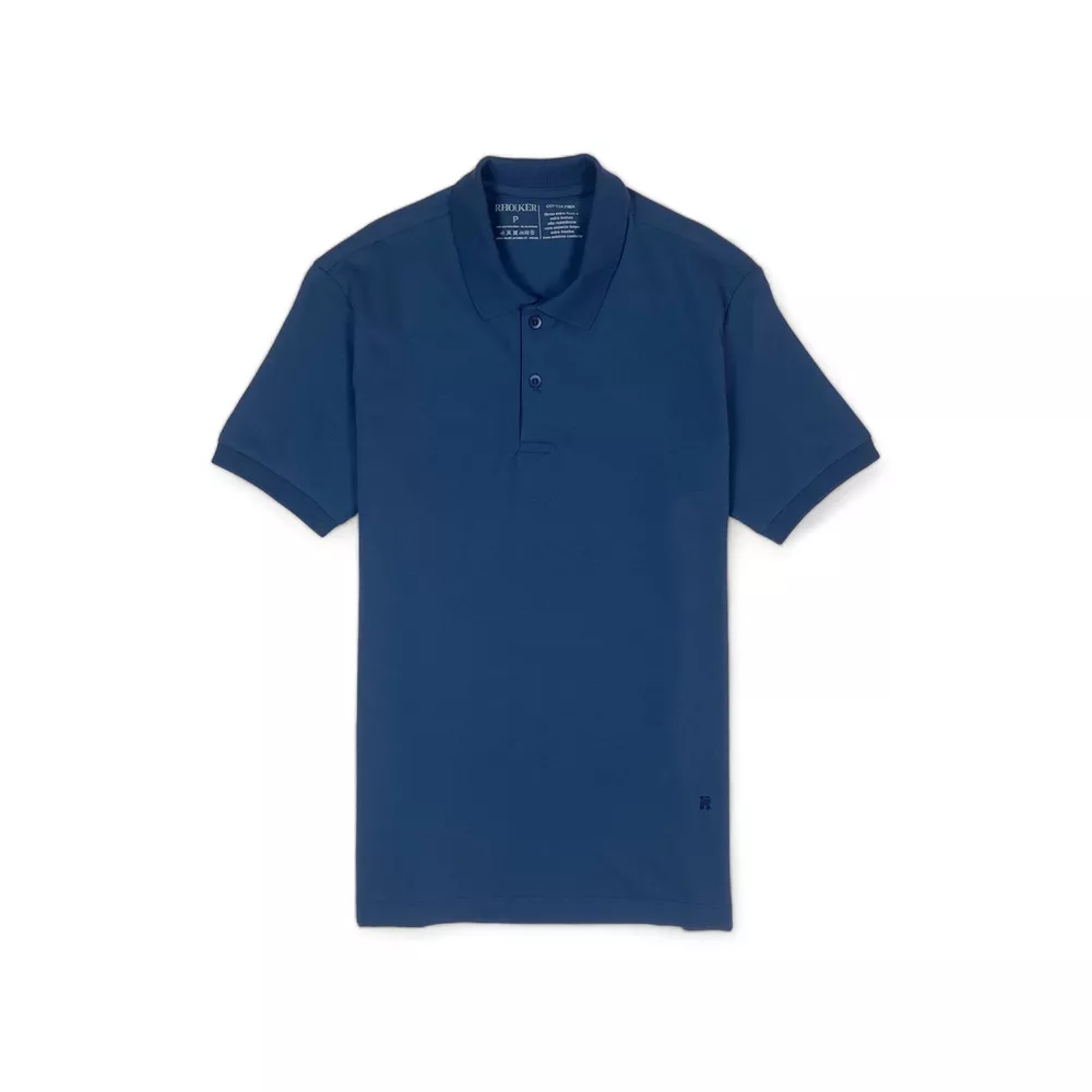 CAMISA POLO PIMA PIQUET AZUL INDIGO RHOUKER | Rhouker