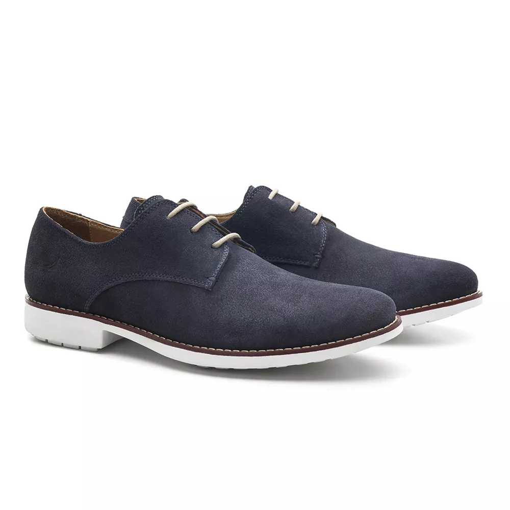 Sapato Masculino Derby Azul Guiné