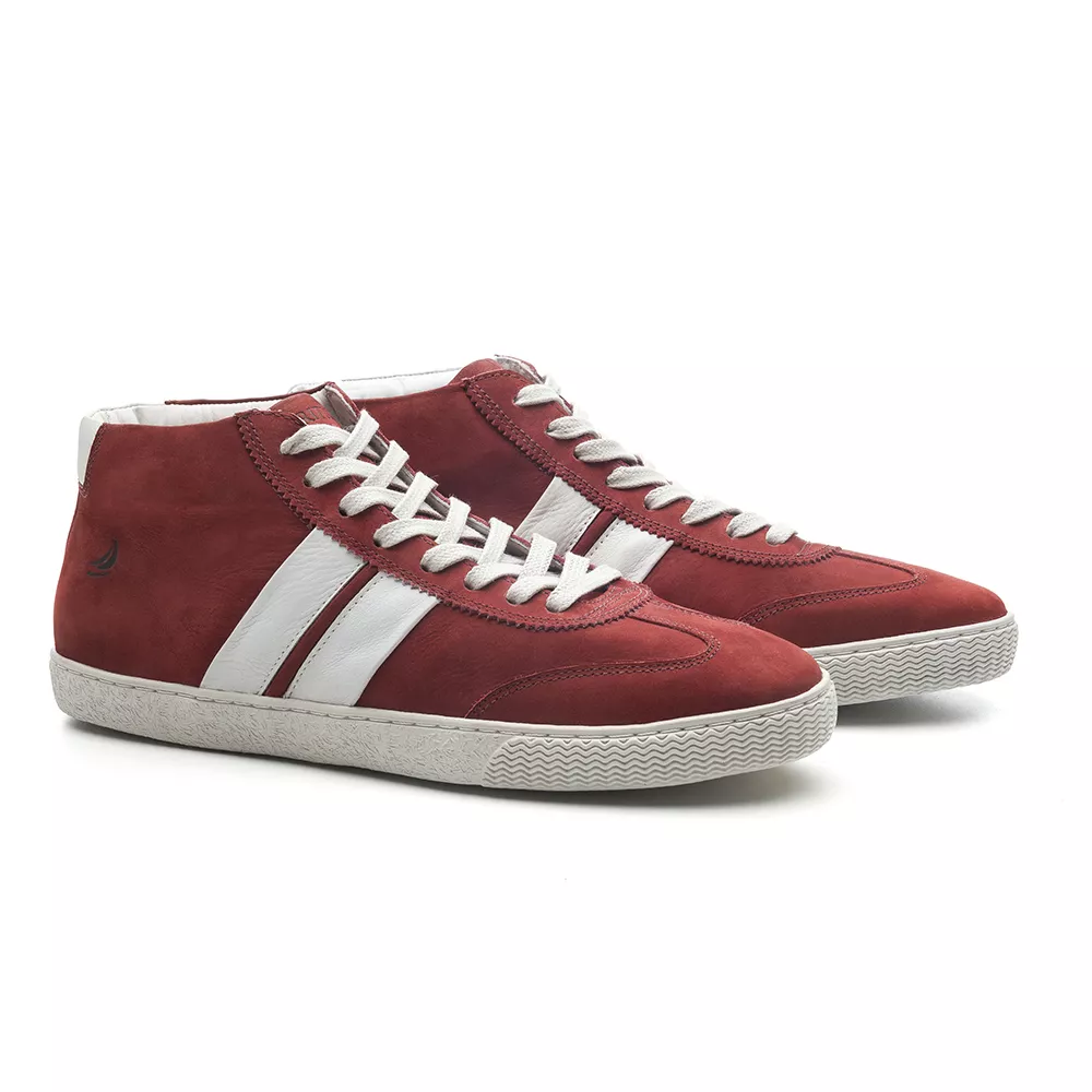 Tênis Masculino Cano Alto Vermelho Botany Bay