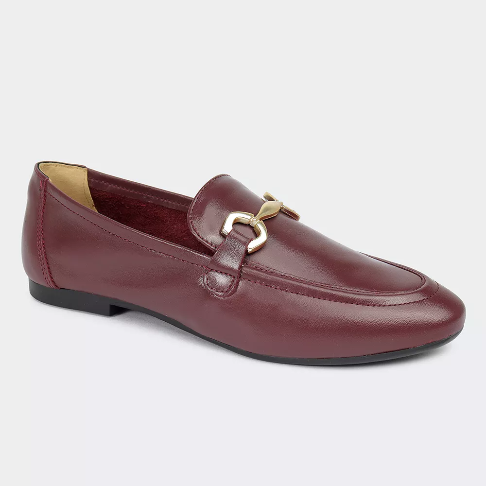 Loafer Metalic Bordô Santa Moça - SANTA MOCA