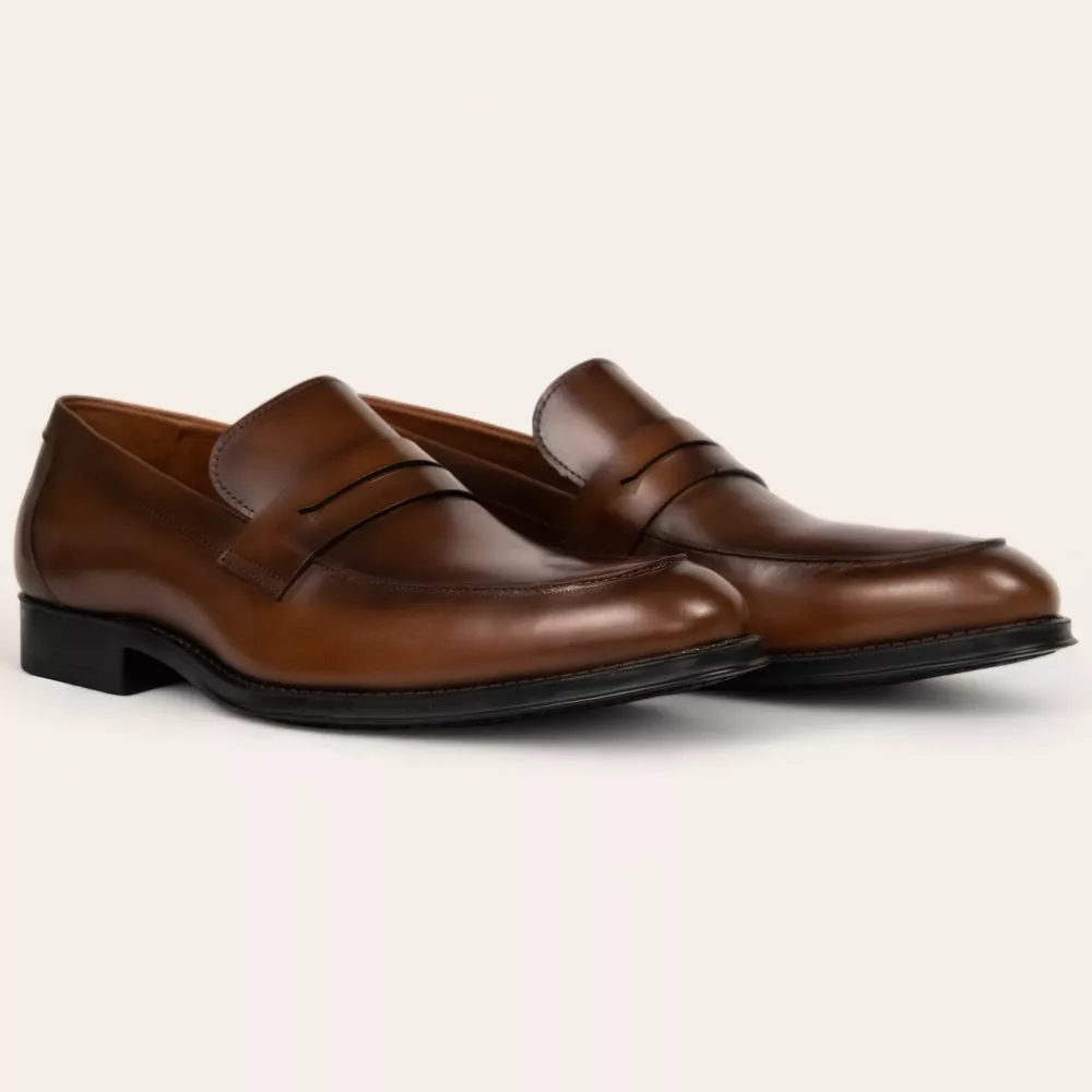 Sapato Social Penny Loafer Damasco - Sapataria Cometa