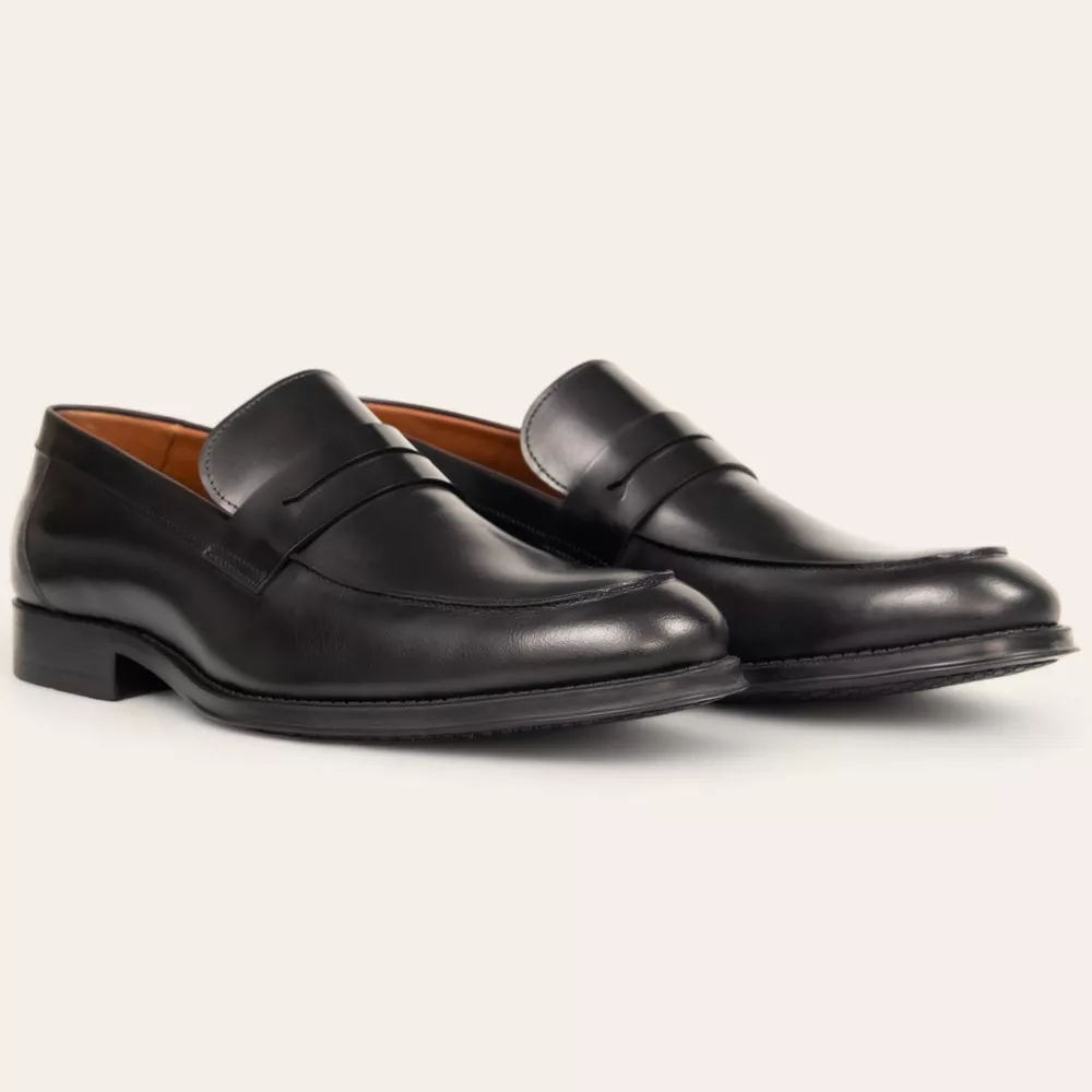 Sapato Social Penny Loafer Preto - Sapataria Cometa