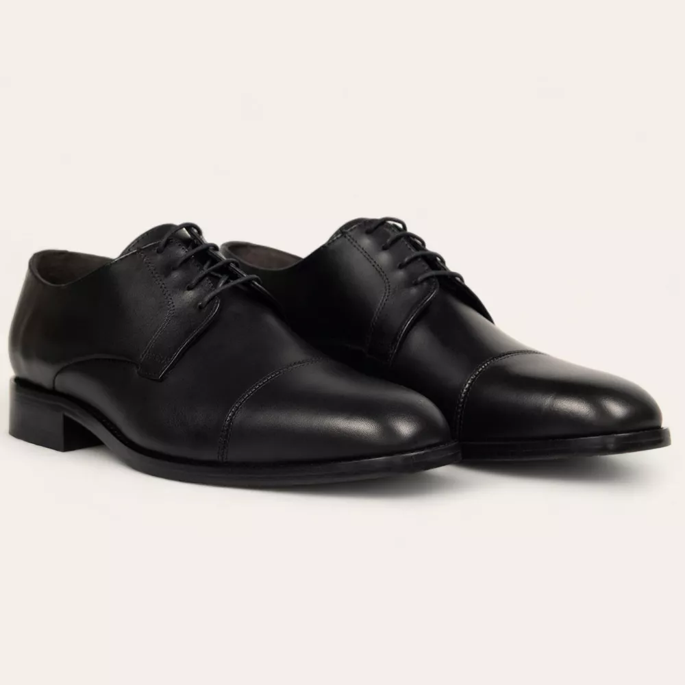 Sapato Social Derby Preto - Sapataria Cometa