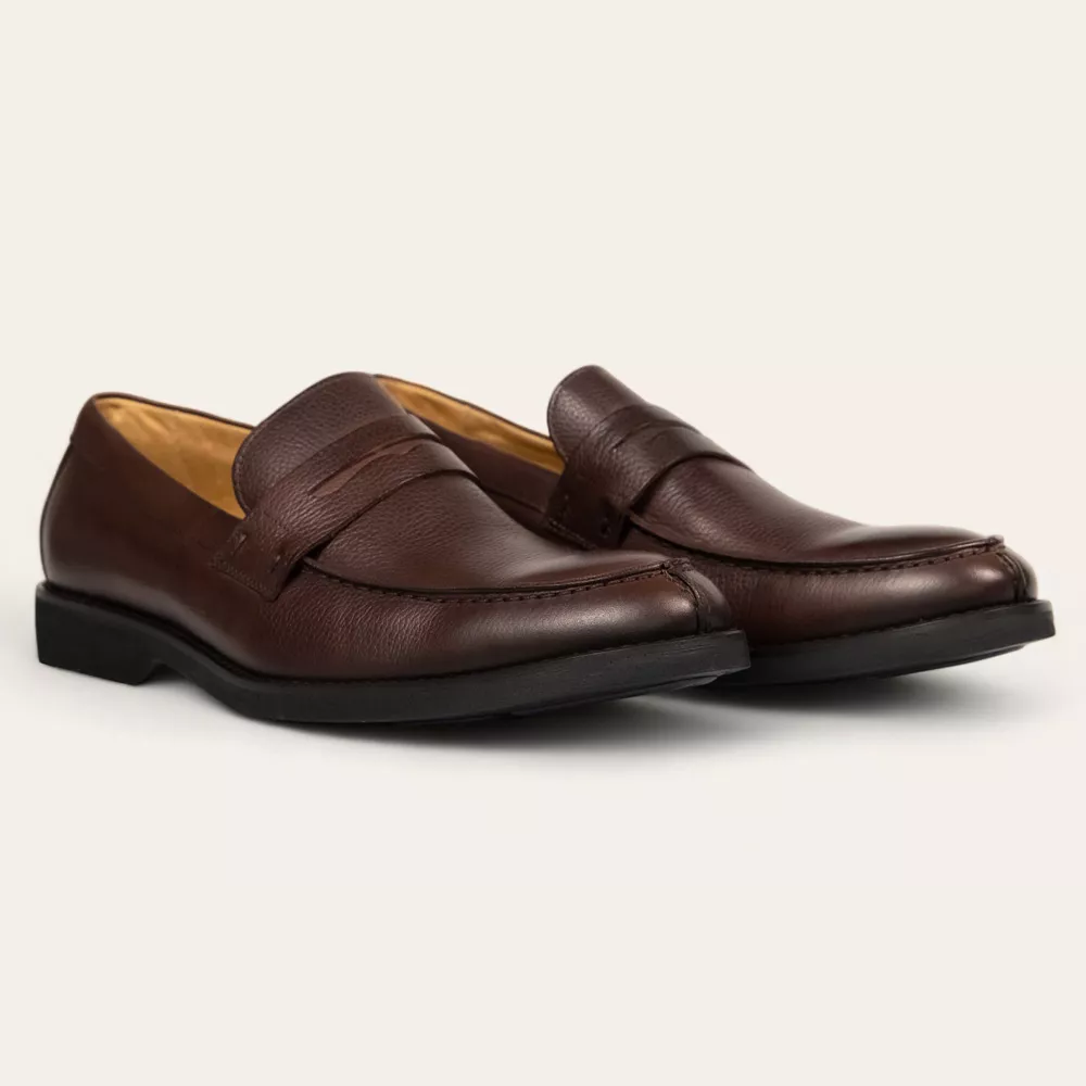 Sapato Casual Penny Loafer Café - Sapataria Cometa