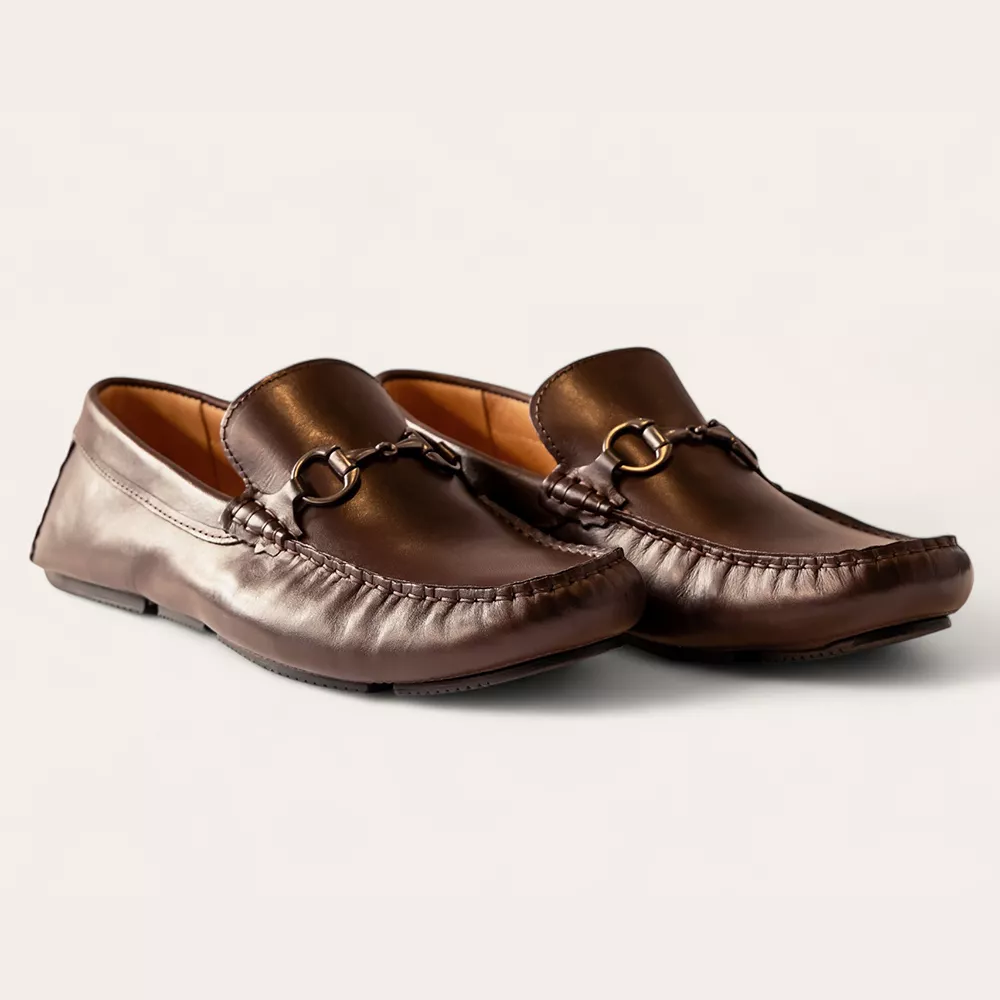 Sapato Casual Drive Com Bridão Chocolate - Sapataria Cometa